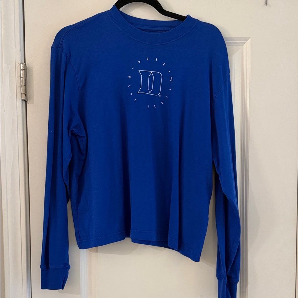 Duke Nike Long Sleeve Tee in Royal Blue with Duke Logo